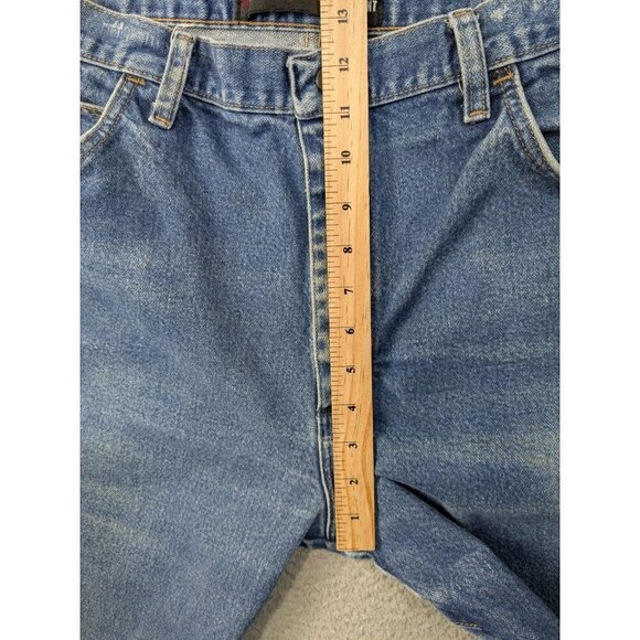 Wrangler 31 Relaxed Fit FR Jeans Mens 38x32 (Fits 34.5x30) 10FR31MWZ Blue - Picture 10 of 16